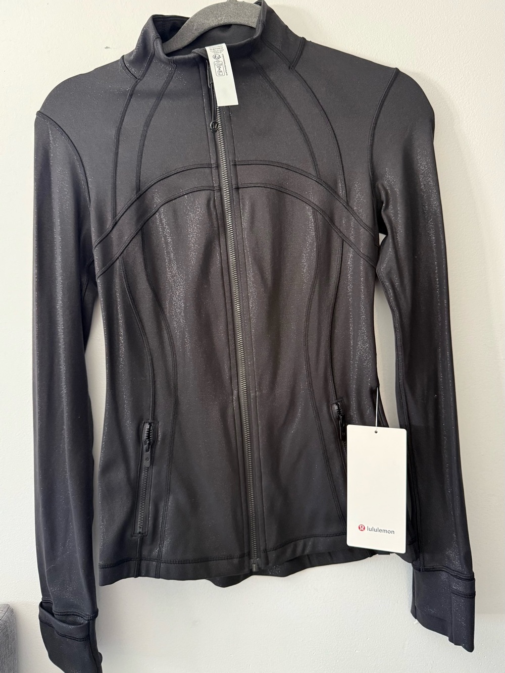 lululemon define shimmer jacket in black
